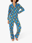 Chelsea Peers Moon and Sun Print Pyjamas, Blue