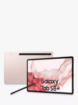Samsung Galaxy Tab S8+ 128GB WiFi 12.4" Pink Gold + Book Cover Keyboard Bundle
