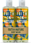 Faith In Nature Natural Grapefruit & Orange Body Wash Set, 400 ml (Pack of 2) 