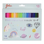 Fiberpennor Mixade Färger 18-pack