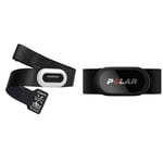 Garmin HRM-Pro Plus - Premium Chest Strap for Recording Heart Rate and Running Efficiency Values Black & Polar H10 Heart Rate Monitor - ANT +, Bluetooth - Waterproof HR Sensor with Chest Strap