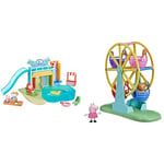 Peppa Pig Toys Peppa's Waterpark Playset with 15 Pieces Including 2 Figures, Kids Toys & F25125L1 Pep Peppas Ferris Wheel Ride Playset,107.95 x 10.984 x 273.05 millimeters