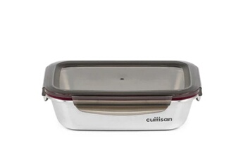 Boîtes Alimentaires Inox 4 Pièces – 2200 Ml, Couvercle Transparent, Empilables Et Réutilisables - 3