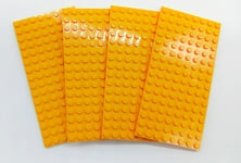 LEGO 8x16 BRIGHT LIGHT YELLOW x 4 Base Plate  8x16 STUDS (PINS)  Brand New