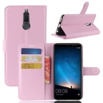 Huawei Mate 10 Lite - læder cover / pung - Pink