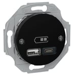 Schneider Electric Renova USB A+C Laddstation Svart