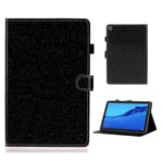Huawei MediaPad M5 Lite 10 glitter shiny leather flip case - Black