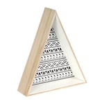 THE HOME DECO FACTORY, Etagères Triangle, Bois, Beige/Noir, 37.7 x 32,8 x 9,9 cm