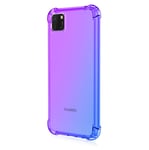 MISKQ case for Xiaomi Redmi 9C, Phone Cover Shockproof, Rreinforced Corner, Silicone soft anti-fall TPU mobile phone case(Purple/Blue)