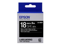 Epson LabelWorks LK-5BWV - Vitt på svart - Rulle (1,8 cm x 9 m) 1 kassett(er) etiketttejp - för LabelWorks LW-1000, 400, 600, 700, 900, K400, Z5000, Z5010, Z700, Z710, Z900