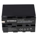 EXTENSILO 1x Batterie compatible avec Came-TV BOLTZEN B-30, ULTRA SLIM 576B 3200 - 5800 K, BOLTZEN B-30S appareil photo (7800mAh, 7,4V, Li-ion)