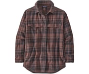 Patagonia Highweight Fjord Flannel Overshirt Women Ice Caps/Dusky Brown