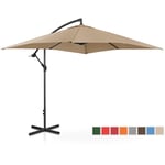 Uniprodo Aurinkovarjo - ruskeanharmaa neliö 250 x cm kallistettava