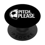 Pitch please soccer football goal striker funny athlete ball PopSockets Swappable PopGrip