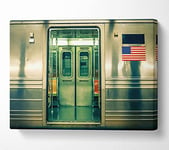 Subway Train Canvas Print Wall Art - Extra Large 32 x 48 Inches