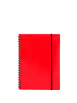 Notesbog A5 plast med spiralryg rød, Büngers 421061