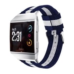 Fitbit Ionic Randigt klockband - Blå vit