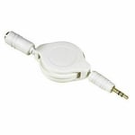 1m 3.5mm Jack Extension Cable Stereo Plug to Socket AUX Headphone GOLD Retract