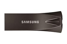 Samsung Clé USB BAR Plus de Type A, 256 Go, 400 Mo/s en lecture, 110 Mo/s en écriture, Clé USB 3.2, résistante aux chocs, Gris titane