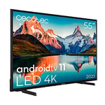 Cecotec LED 55" Smart TV A Series Alu00055S. 4k UHD, Android 11, MEMC, Chromecast intégré, Dolby Vision et Dolby Atmos, HDR10, Bluetooth, Model 2023