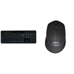 Logitech K750 Wireless Solar Keyboard - Black & M330 Silent Plus Wireless Mouse - Black