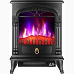 JHSHENGSHI Post Free Standing Electric Fireplace Cute Electric Heater Log Fuel Effect Realistic Flame Space Heater 1500 W Heating Supplies
