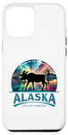 Coque pour iPhone 14 Pro Max Alaska Terre du soleil de minuit Aurora Borealis Orignal