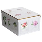 Lavatelli Boîte de rangement en carton pour armoire, organisateur pour vêtements et linge, pour changement de saison ou pour emballage cadeau, Grande, avec couvercle, Botanic 39x50x24 cm