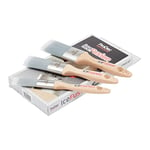 ProDec Advance 3 piece Ice Fusion Oval Trade Synthetic Paint Brush Set for Painting with Emulsion, Gloss, Satin Paints Ideal for Skirting Board, Architrave, Curved Surfaces, Contains 1, 1.5, 2 inch