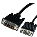 BeMatik - Cable DVI-A male vers VGA femelle 1,8 m