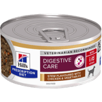 Hill's Prescription Diet Dog i/d Digestive Care Stress Mini Chicken & Veg Stew Can - Wet Dog Food 156 g x 24