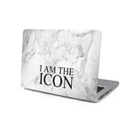 Skin för Macbook 12-tum - I am the icon marmor vit