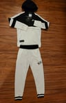 Nike Air Boys Pullover Tracksuit Sz M Age 10-12 Yrs Black White BV2070 010