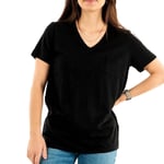T-Shirt Noir Femme Superdry Pocket V