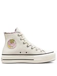 Converse All Star Lift Canvas Hi-Tops - Off-White/Pink, Off White/Pink, Size 5, Women