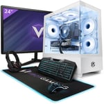 Vibox V-172 PC Gamer - 24 Écran Pack - AMD Ryzen 5 4500 Processeur 4.1GHz - Nvidia RTX 3060 Ti 8Go - 16Go RAM - 1To SSD - Windows 11 - WiFi