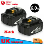 2x 6.0ah Lithium-ion For Makita 18v Lxt Bl1860 Battery Pack Bl1830 Bl1840 Bl1850