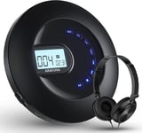 Portable, Rechargeable, CD Player with Anti-Skip, AUX Cable