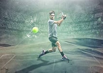 Roger Federer Backhand Poster (A1-841x594MM)