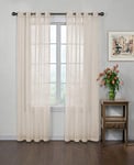 Curtain Fresh Arm and Hammer Modern Odor Neutralizing Sheer Voile Light Filtering Grommet Window Curtains for Bedroom or Living Room (Single Panel), 59" x 95", Ivory