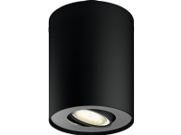 Philips Hue White ambiance Pillar - Lyskaster - LED-pære for søkelys - GU10 - 5 W (ekvivalent 50 W) - klasse G - varm til kjølig hvitt lys - 2200-6500 K - svart