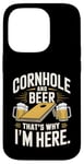 Jeu et soirée de beuverie dans le jardin Cornhole and Beer Coque pour iPhone 14 Pro