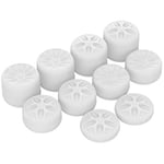 playvital White Ergonomic Analog Joystick Caps for Xbox Series X/S, Xbox One, Xbox One X/S for PS5 for PS4, Switch Pro Controller - with 3 Height Convex and Concave - Pentagram & Rotary Wheels Design