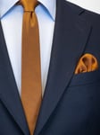 Smal brun slips & näsduk 100% siden