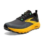Brooks Men's Cascadia 17 Trail Running Shoe, Lemon Chrome/Sedona Sage, 9.5 UK