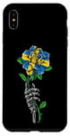 Coque pour iPhone XS Max Rose suédoise avec squelette drapeau de la Suède Racines Souvenir suédois