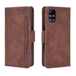 Wallet Case for Samsung Galaxy M31s Case, Retro Style Wallet Magnetic Cover with Credit Card Slots and Flip Stand, Leather Phone Case Compatible with Samsung Galaxy M31s, Brown