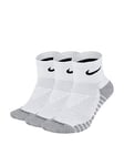 Nike Training Everyday Max Cushioned Ankle Socks - White/Grey/Black, White/Grey/Black, Size L, Men