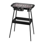 Melchioni Family | BBQ2 Barbecue électrique sur Pied, 2000W, Grille Entièrement Démontable avec Bol, Thermostat Intégré, 835 x 38 x22 cm