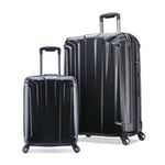 Samsonite Endure 2 Piece Hardside Suitcase/Luggage Set Black 4 Wheel Spinner